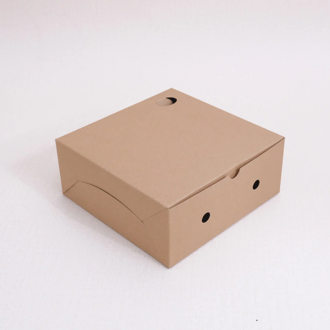 Dus Nasi Kraft 18x18 cm Tutup Sambung - Gambar 3