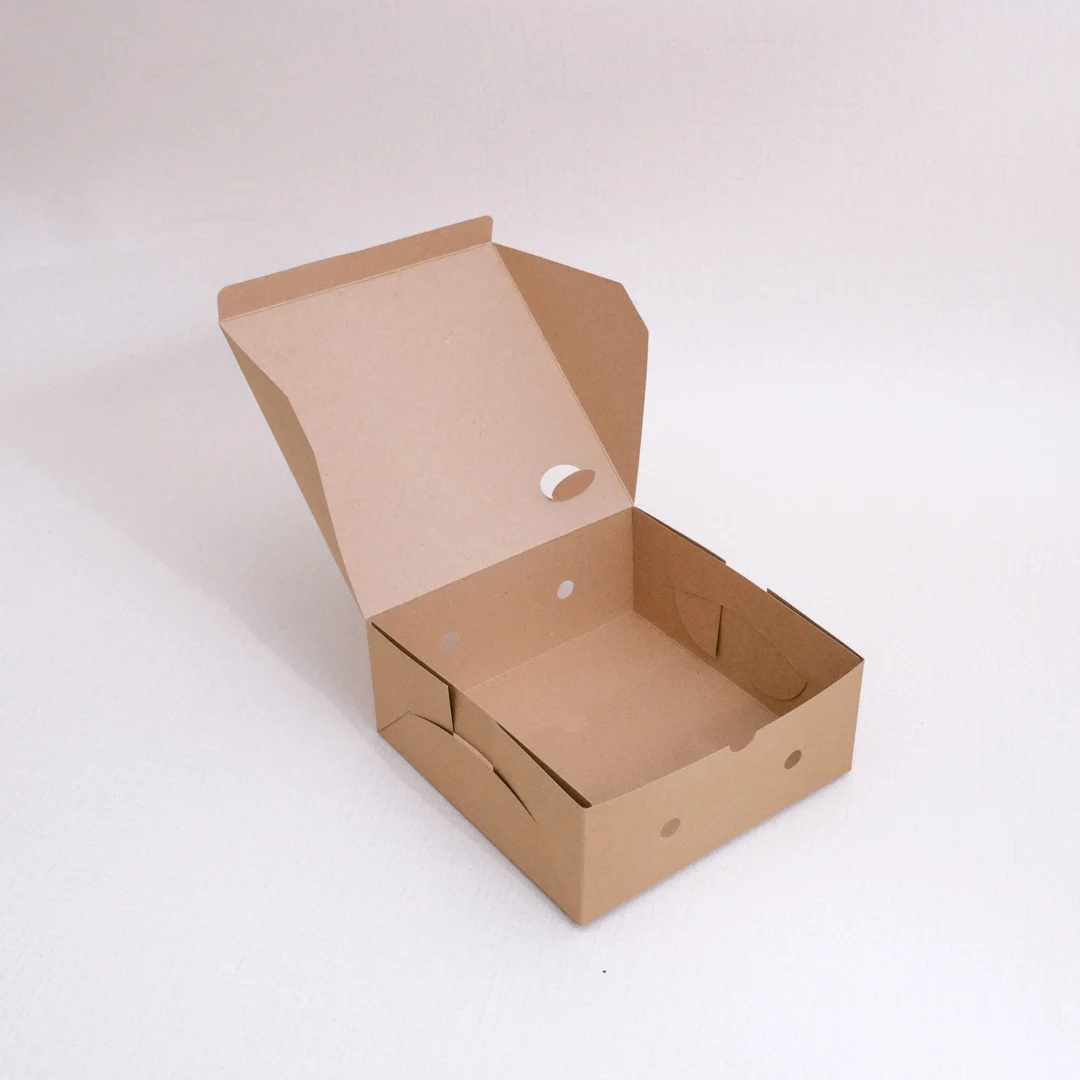 Dus Nasi Kraft 18x18 cm Tutup Sambung - Gambar 5